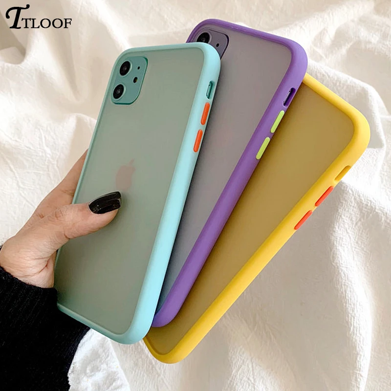 Чехол для телефона iPhone11 чехол iPhone 11 Pro X XR XS Max 6 6S 7 8 Plus мягкая рамка матовый
