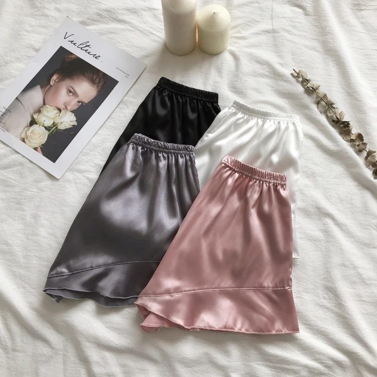 2020 летние новые молодежные Популярные тонкие шорты с имитацией сатина модные