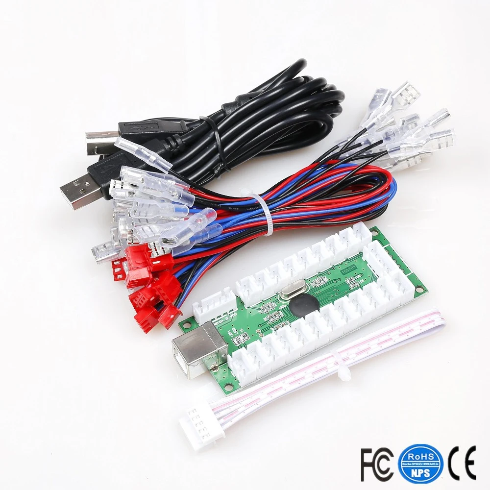 Комплект для самостоятельной сборки с 2 игроками USB кодировщик джойстика +