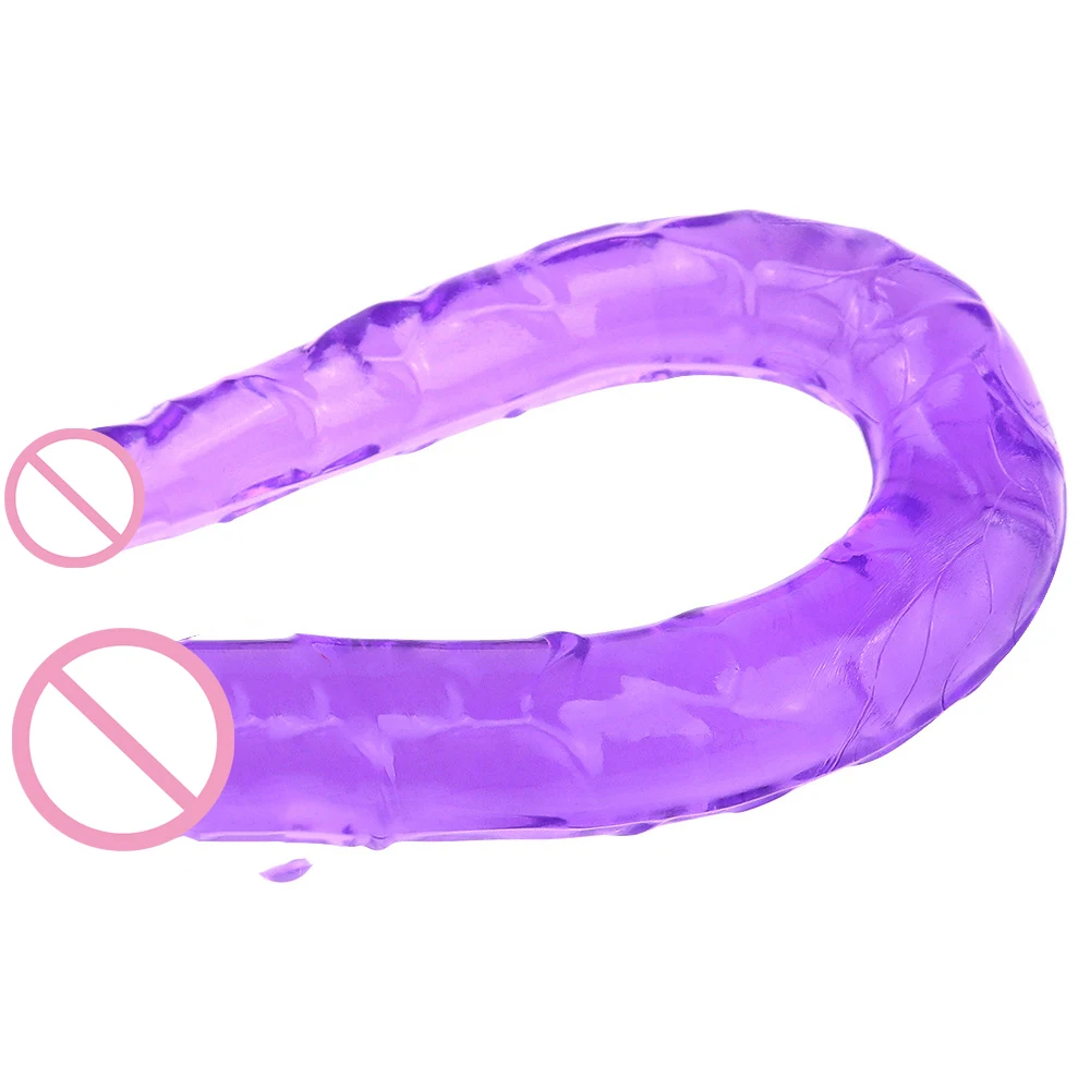 Двойной фаллоимитатор U образной формы гибкий мягкий Желейный Вагинальный