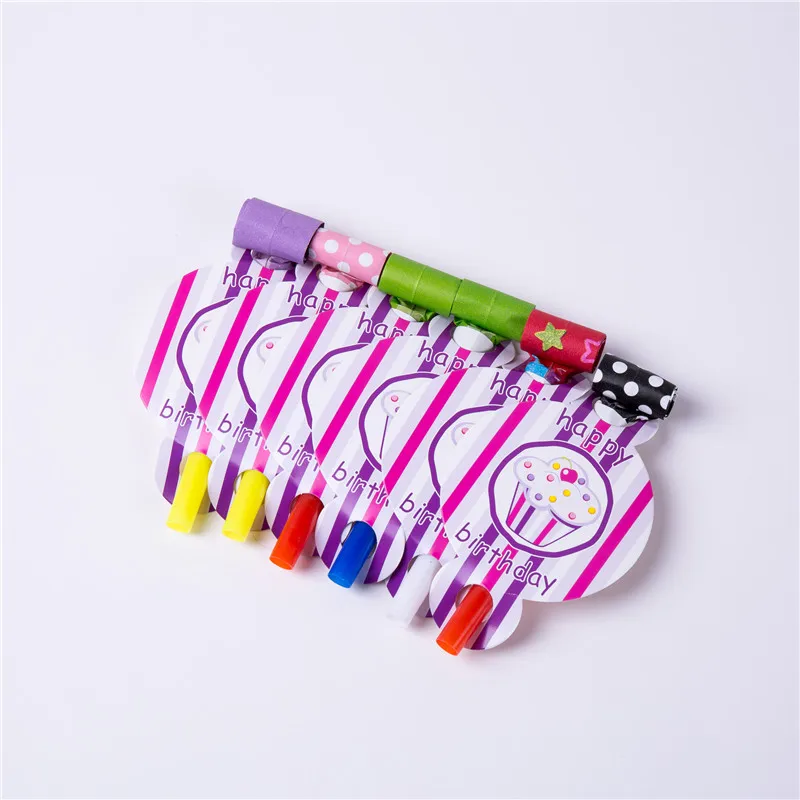 Blow-6pcs Розовый Кекс тематическая вечеринка на день рождения украшения Детские праздничные принадлежности одноразовые столовые приборы бумажные стаканчики и тарелки салфетки детский душ - Цвет: Blow-6pcs