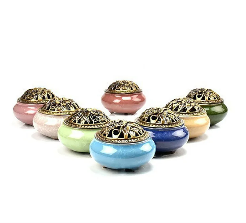 

Ceramic Incense Burners Portable Porcelain Censer Buddhism Incense Holder Home Decoration Teahouse Yoga Studio Gift