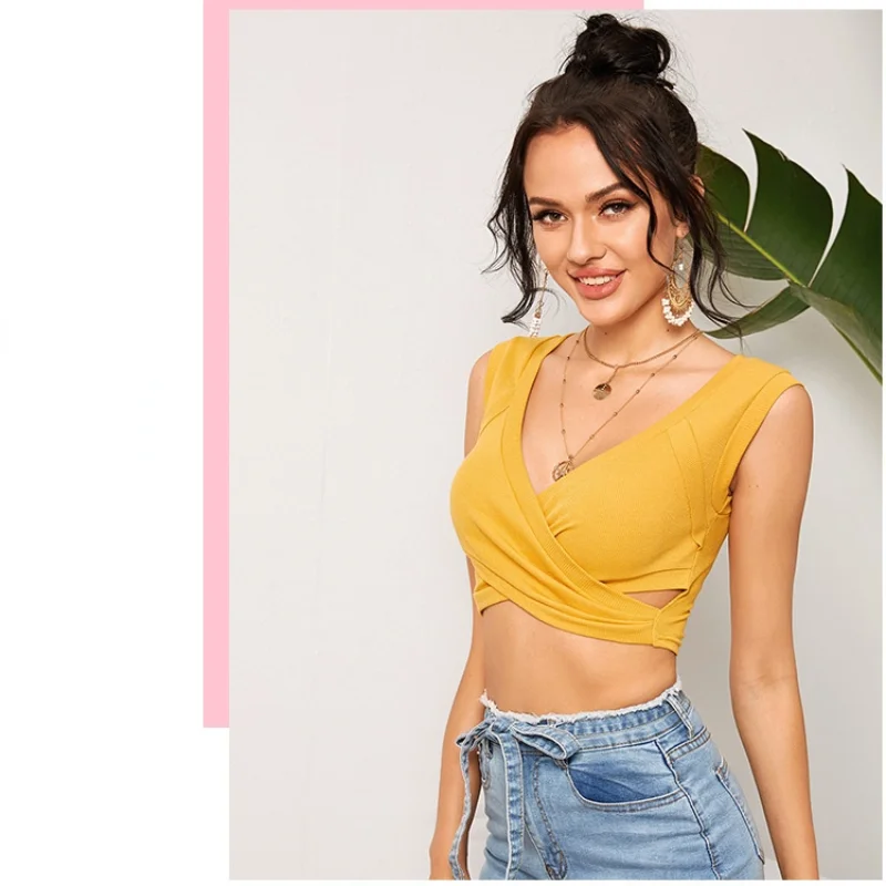 

MIOJIOTAXX 2021 NEW European American HOT Sellers Summer Sleeveless Short Y2k Crop Top Cute Sexy Women Corset Tops