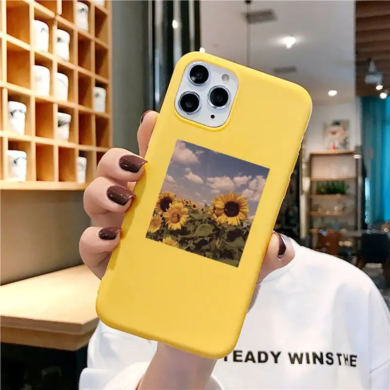 

Flower Sunflower Rose Soft Coque Phone Case For iPhone 12 11 Pro XS Max XR X 7 8 6 6S Plus 5S SE 2020 Case Silicon Capa Covers