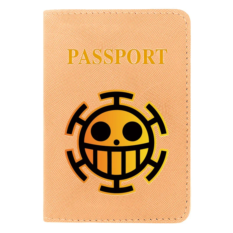

Classic One Piece Skull Design Printing Women Men Passport Cover Pu Leather Travel ID Credit Card Holder Pocket Wallet Bags