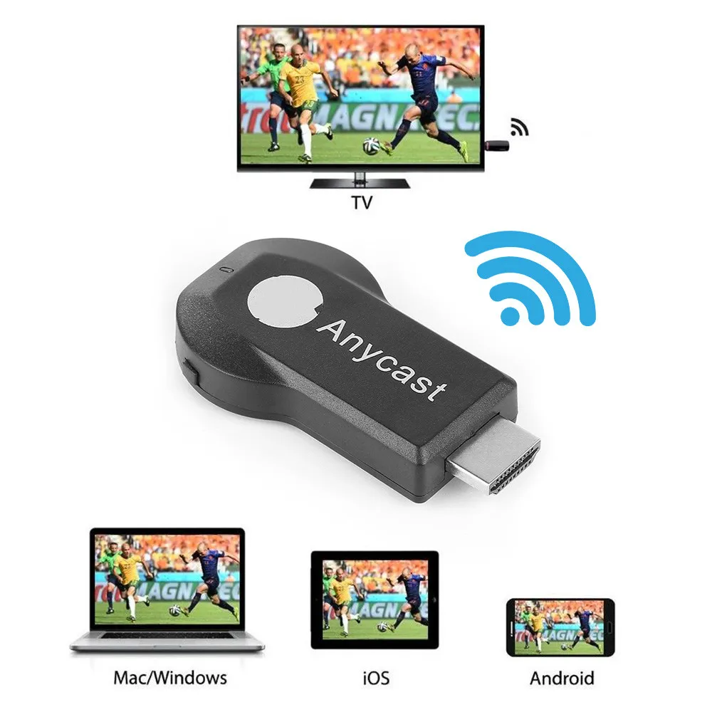 ТВ-Палка для YouTube Anycast M9Plus беспроводной Wifi Дисплей донгл приемник DLNA AirPlay MirrorHDMI 1080P