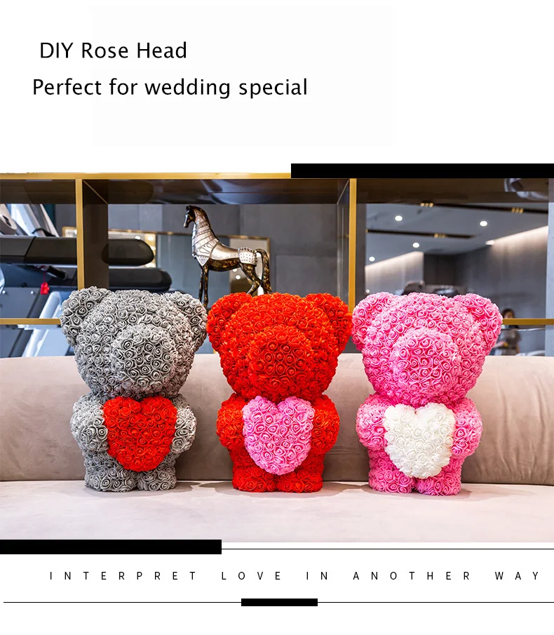 500 шт. искусственный цветок Свадебный декор пена голова розы сделай сам розовый