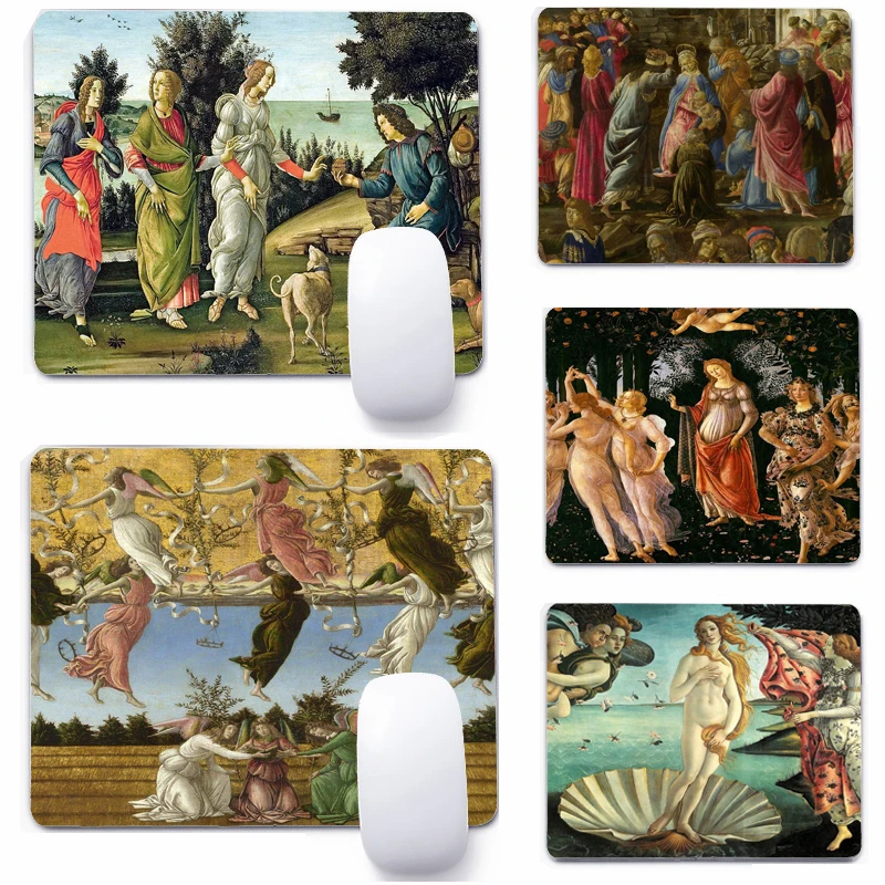 

Sandro botticelli Renaissance Art Game Mouse Pad Non-Slip Rubber Base Waterproof Office Mouse Pad Deskpad Desk Mats
