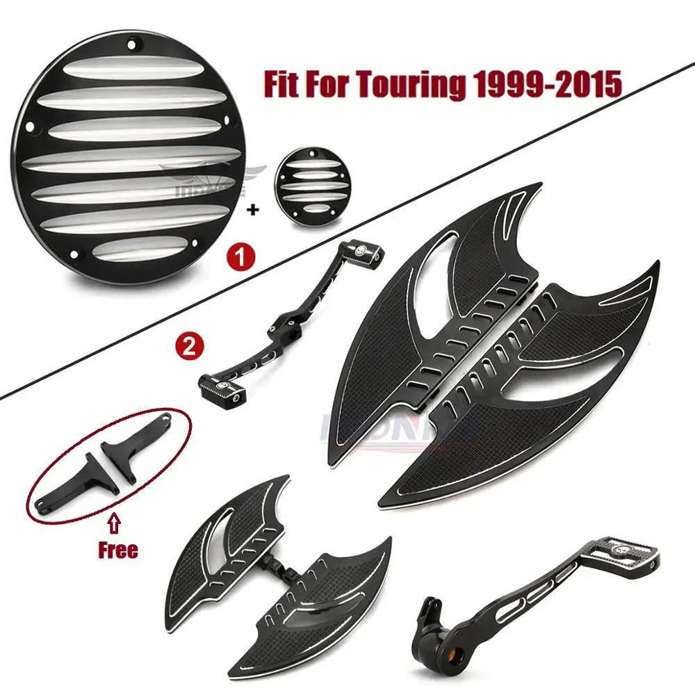 

Для harley 2014-2015 Street Glide FLHX Special FLHXS Road King FLHR Black floorboards тормозные рычаги переключения передач Дерби чехол с таймером