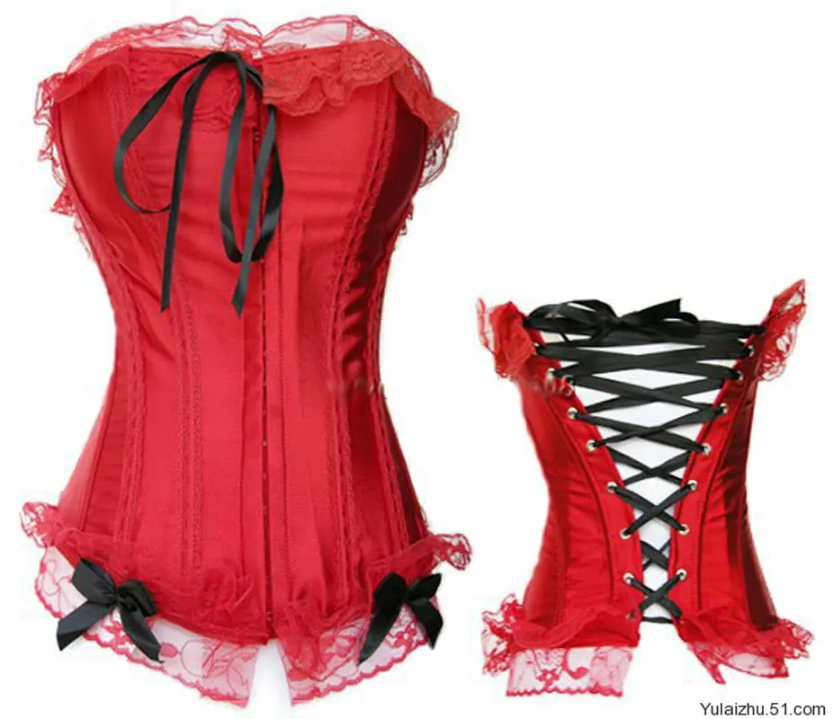 Бесплатная доставка сексуальное женское белье Женский атласный баскский корсет