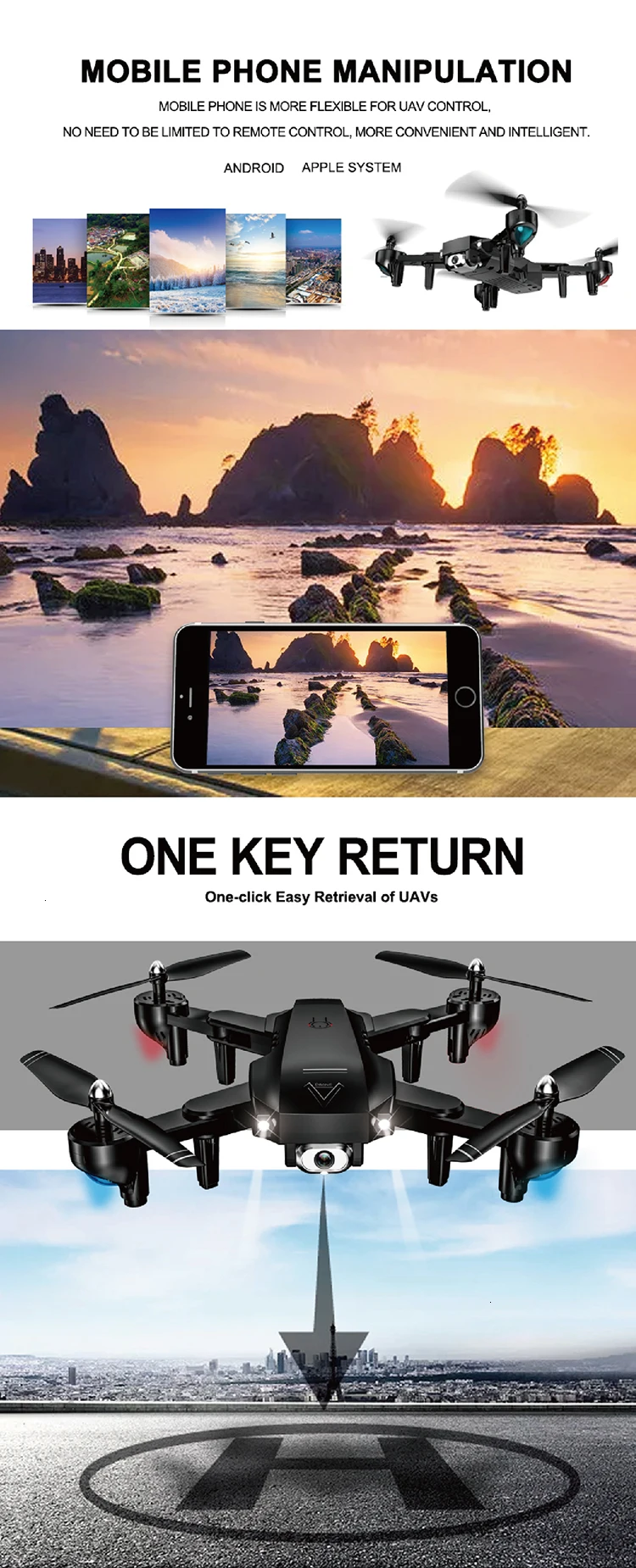 4K L103 радиоуправляемые вертолеты камера Wifi Fpv Дрон Gps Дрон удержание высоты 2,4g оптическое положение потока Дрон камера радиоуправляемые игрушки для детей