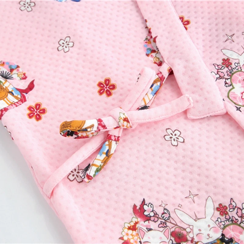 

Ladies nightgown Japanese kimono pijamas autumn and winter cotton air layer thick yukata home clothes sweat steamed clothes