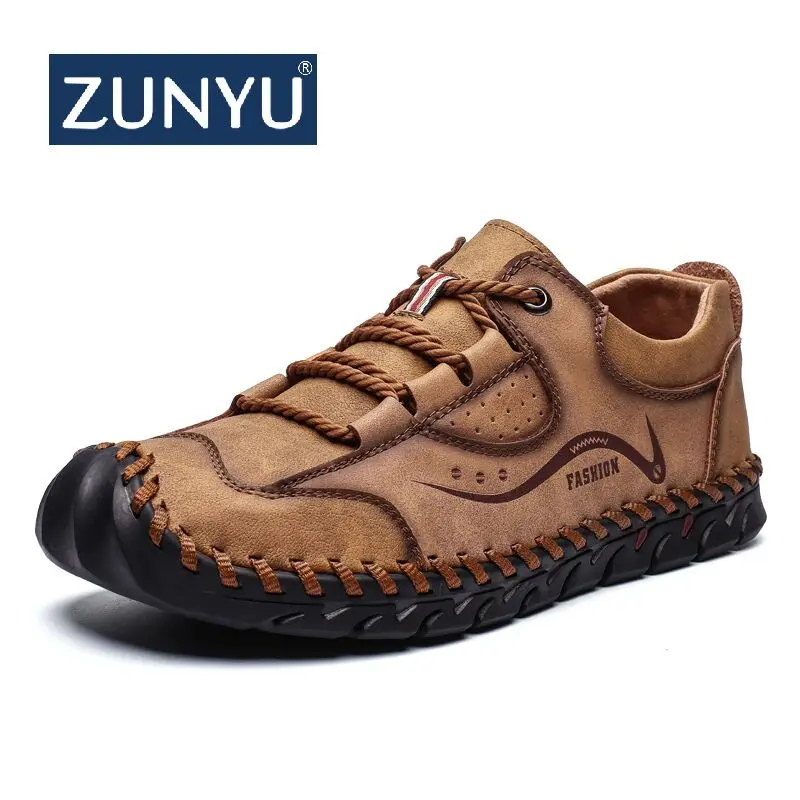 ZUNYU/Новая летняя мягкая мужская повседневная обувь дышащие кожаные лоферы ручной
