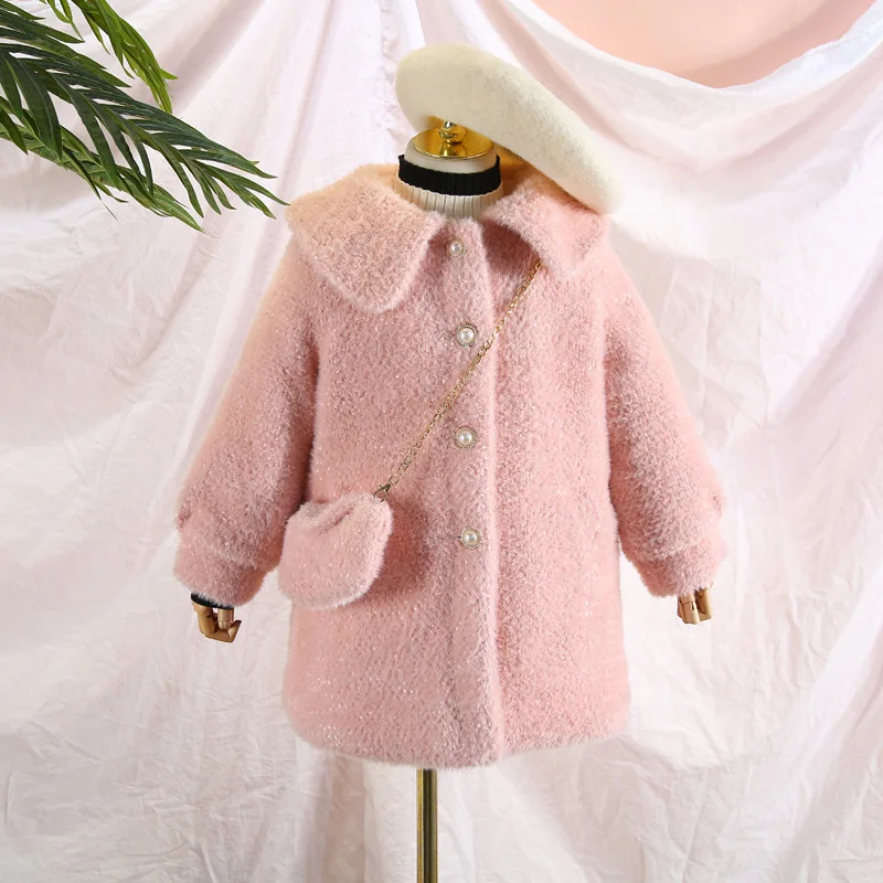 Пальто для девочек Новинка 2019 года осенне-зимнее длинное стеганое пальто из