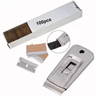 FOSHIO окна Керамика печь Стекло лопатка для чистки Стикеры жидкость для снятия мульти бритвенный скребок + углерода Сталь лезвие Виниловая пленка для оклеивания автомобилей, Обёрточная бумага оттенок инструмент