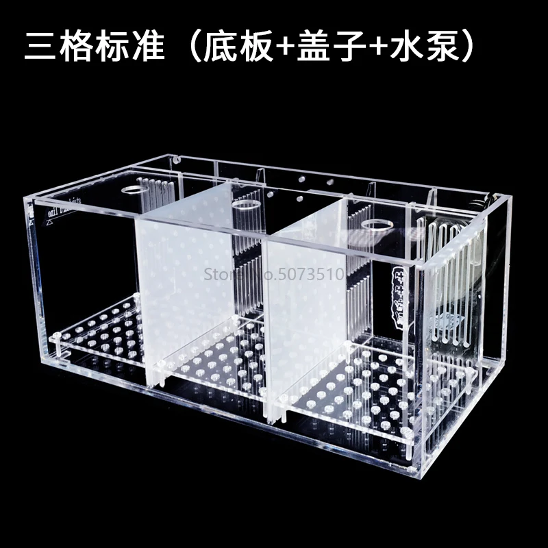 Betta аквариум Гуппи разведение инкубации изолирующая коробка акриловая специальная группа ряд цилиндр живой Рабочий стол экологическое творчество - Цвет: Синий