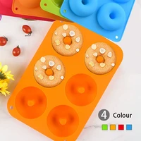 6 even silicone donut mold non stick donut baking pan decoration tools baking tray biscuit bagels muffins maker