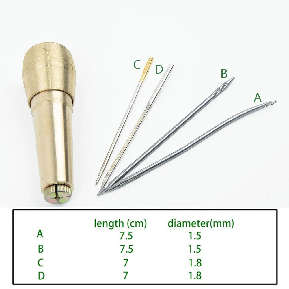 1 набор игл для шитья кожи и парусины |