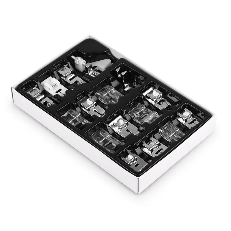 Набор прижимных лапок для дома комплект из 16 детали каймы с коробкой аксессуары