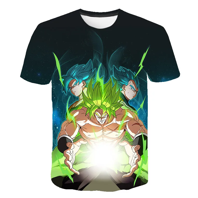 Детская футболка с 3D-принтом Dragon Ball из 100% полиэстера анимацией Гоку Вегета 20SS |
