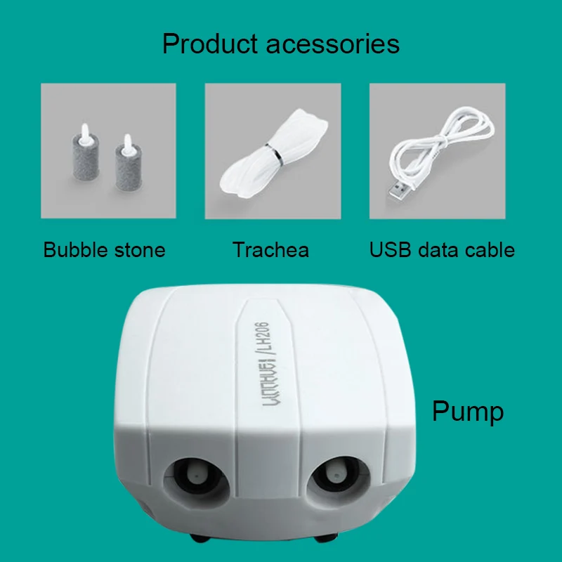 Аквариумный воздушный насос с фильтром бесшумный кислородный DFDS889 питанием от