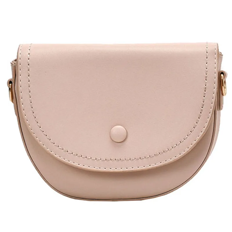 

Pure Color Mini Saddle Bag 2020 Winter High Quality Leather Women's Designer Handbag Lock Shoulder Crossbody Purses