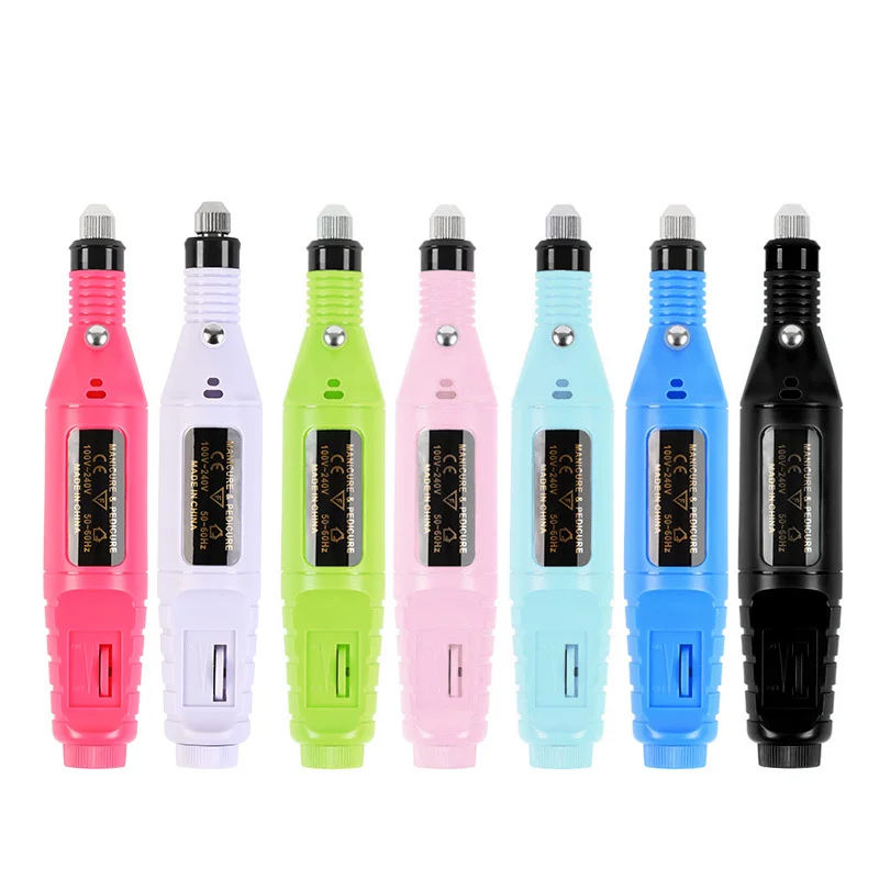 

7 Colors Nail Drill Machine Professional Electric Manicure Milling Cutter Set Nail Files Drill Bits Gel Polish Remover Tools