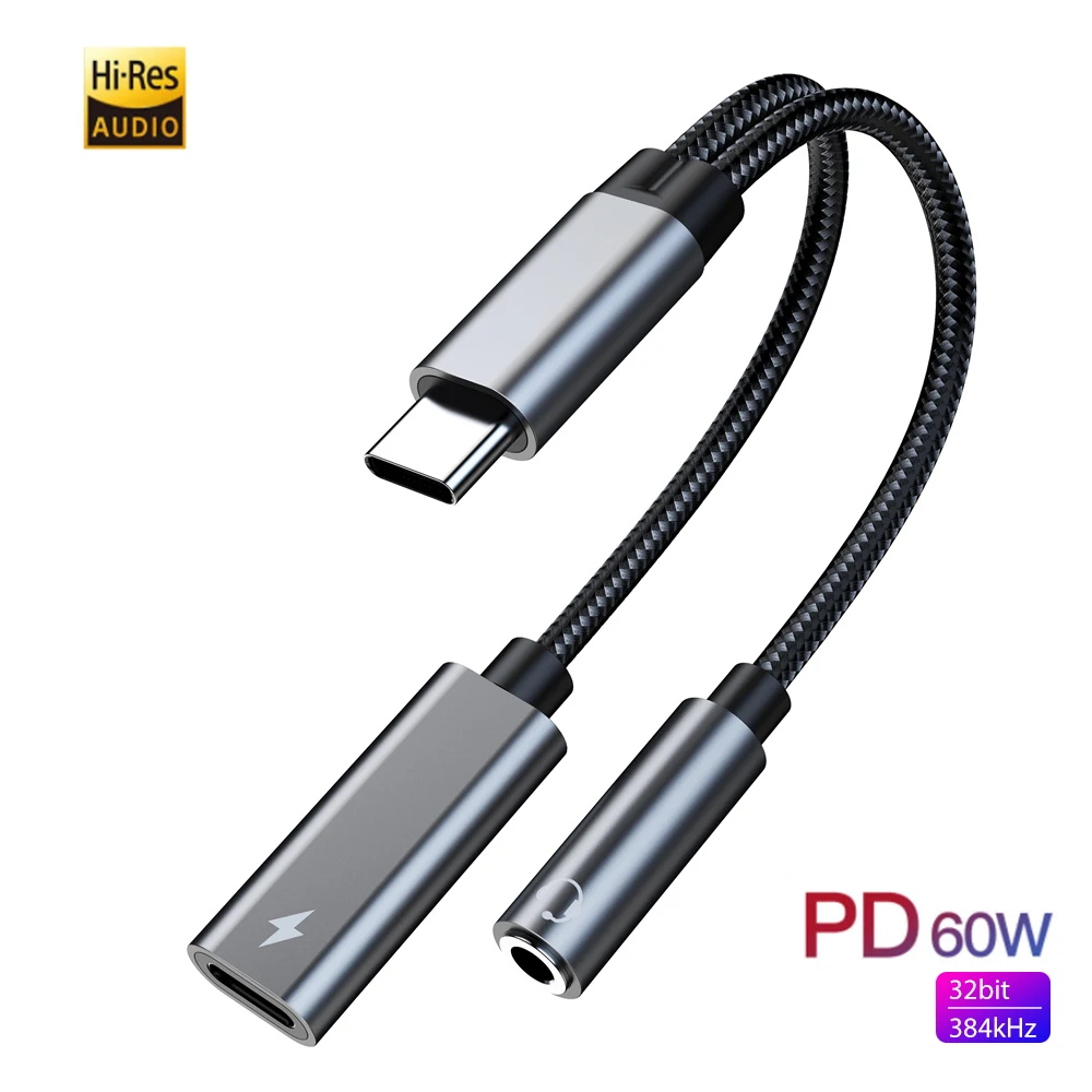 

Переходник-Разветвитель USB C/3,5 мм для наушников и зарядки, DAC Aux PD, для Pixel/Samsung/Huawei/Xiaomi/IPad Pro/MacBook