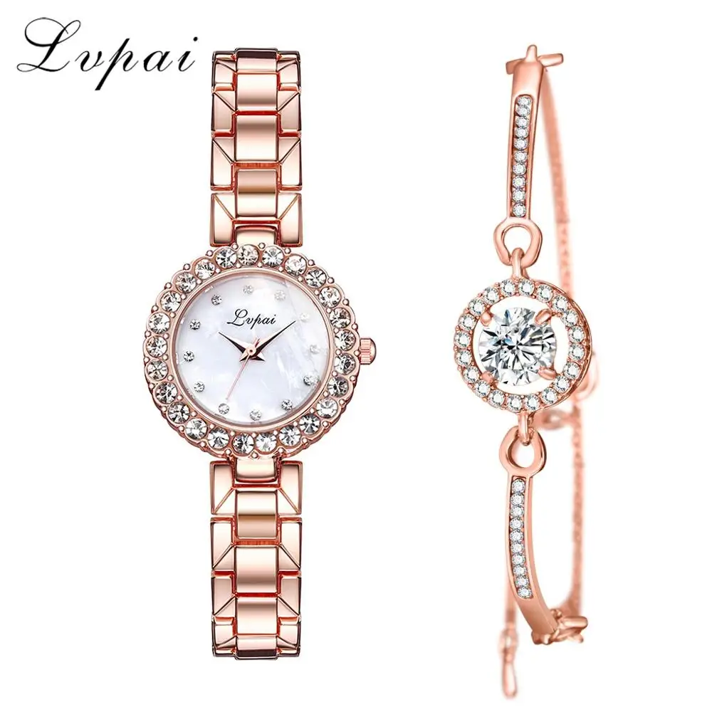 

Lvpai Brand Luxury Bracelet Watches Set For Women Fashion Geometric Bangle Quartz Clock Ladies Wrist Watch Zegarek Damski