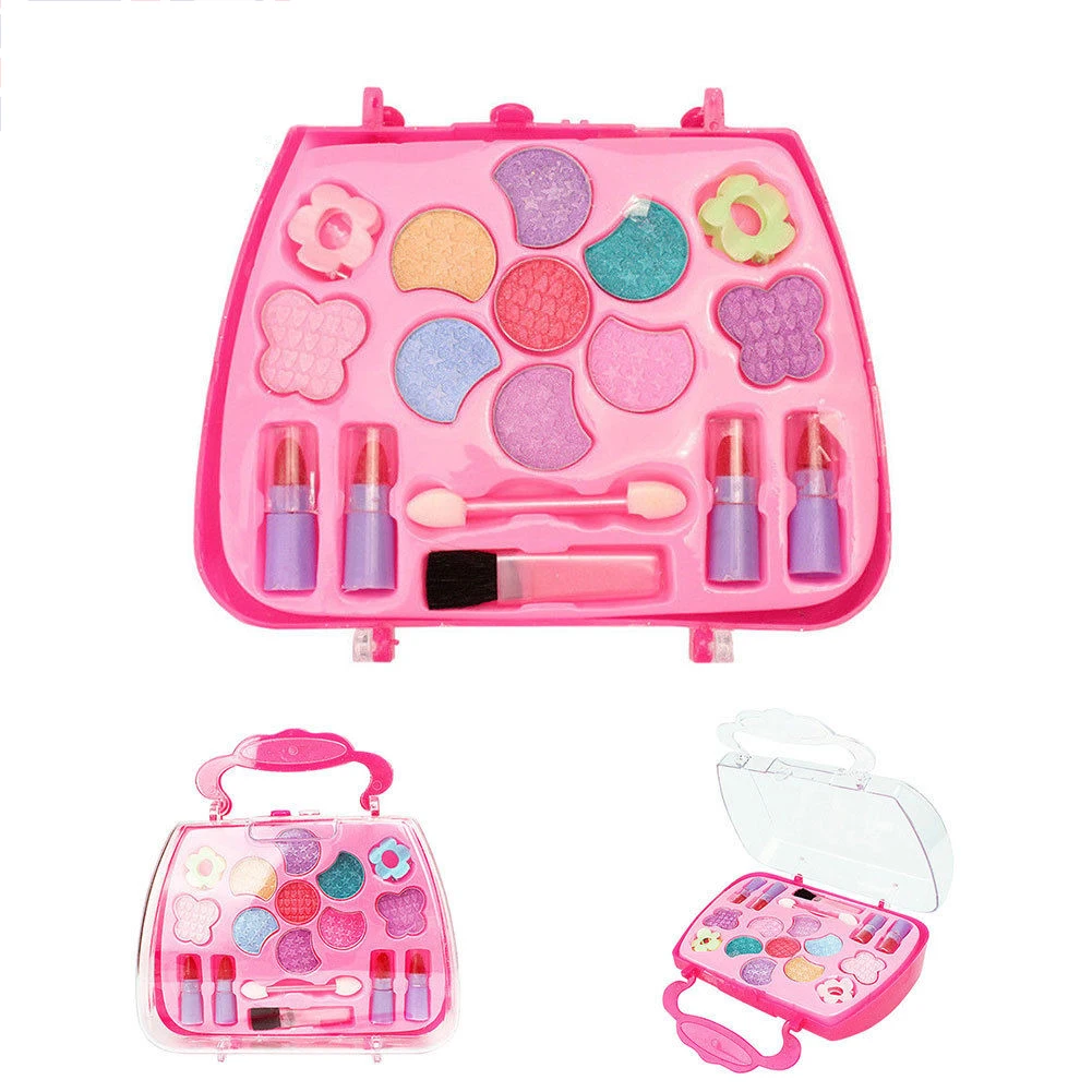 Чемодан Пластиковая Косметика комплект для девочек Дети палитра Набор макияжа