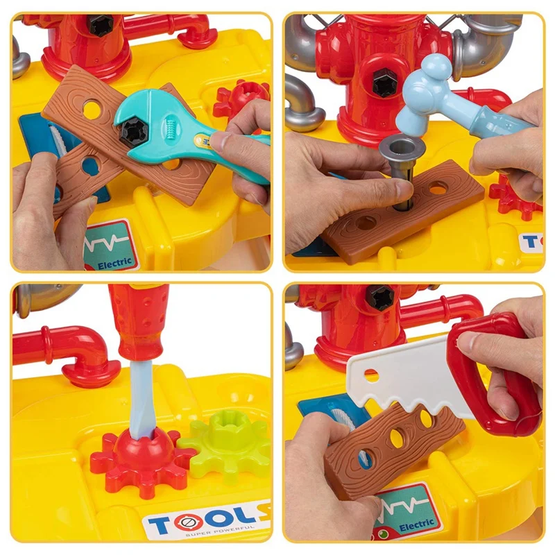 

Kids Tool Bench Toy Set Toddler Engineer Role-Play Workbench Pretend Playset Simulation Carpenter Engineer Tools Set