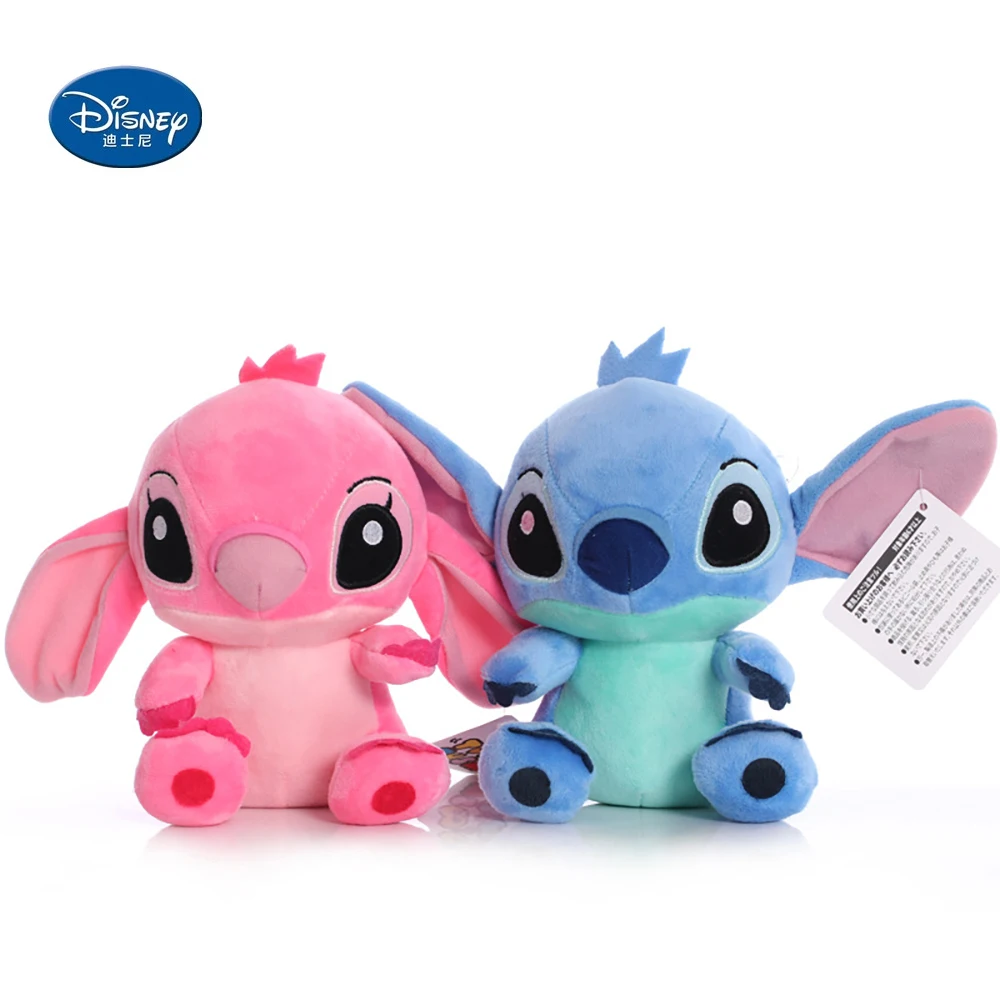 Disney 20 см Лило и Ститч розовые синие мягкие плюшевые игрушки модели милый мальчик