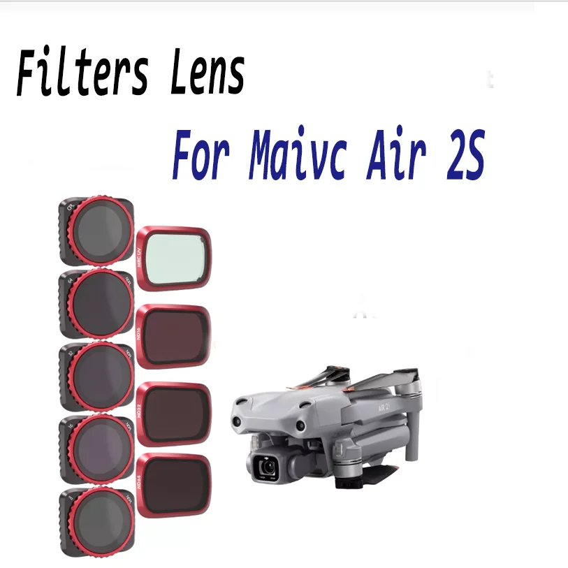 

Drone Filter Lens For DJI Mavic Air 2S MCUV/CPL/ND8/16/32/64 NDPL Night/Start Filter Adjustable ND2-5 Neutral Density Lens Kit
