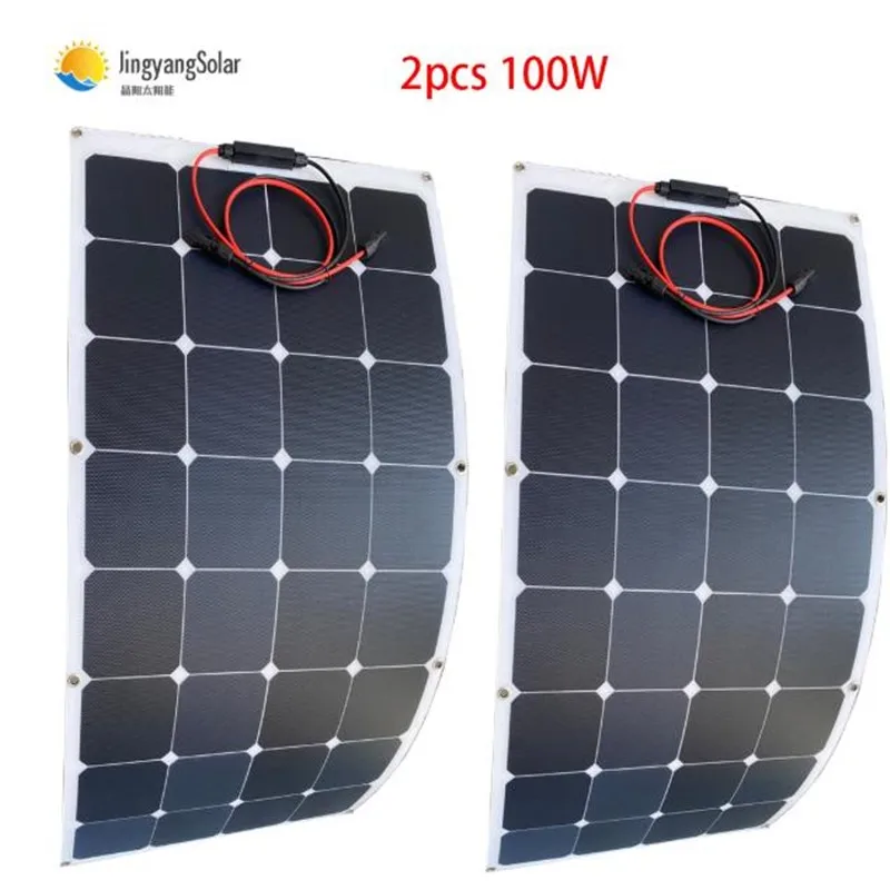 Гибкая солнечная панель Sunpower ETFE 100 Вт 12 В для домов на колесах лодок аккумуляторов