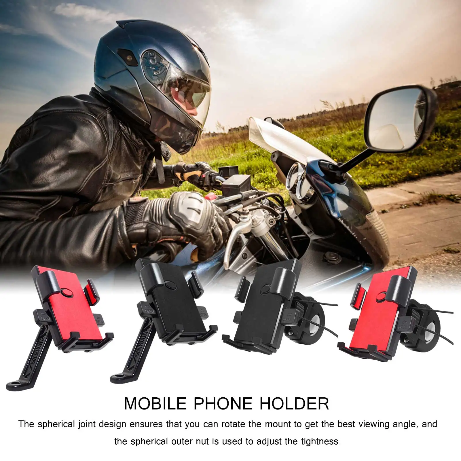 

Bicycle Scooter Aluminum Alloy Mobile Phone Holder MTB Mountain Bike Bracket Cell Phone Stand Cycling Accessories
