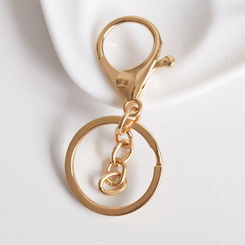 5 шт./лот 30 мм кольцо для ключей поворотные крючки застежки с карабином