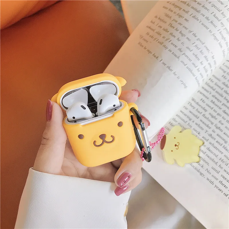 Милый мультяшный чехол для AirPods Cinnamoroll Melody Kuromi BadBadtz-maru помпон Purin наушников с