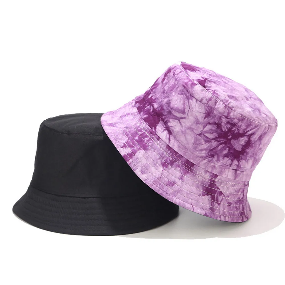 

Street Visor Tie-dyed Ink Painting Pattern Wearing Fisherman Cap Bucket Hat For Man Women INS Style All-Match
