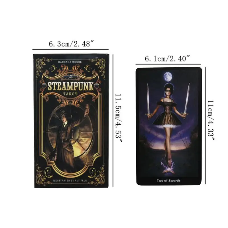 

78pcs The Steampunk Tarot Cards Deck Family Party Board Game Divination Tarot Oracle Playing Card