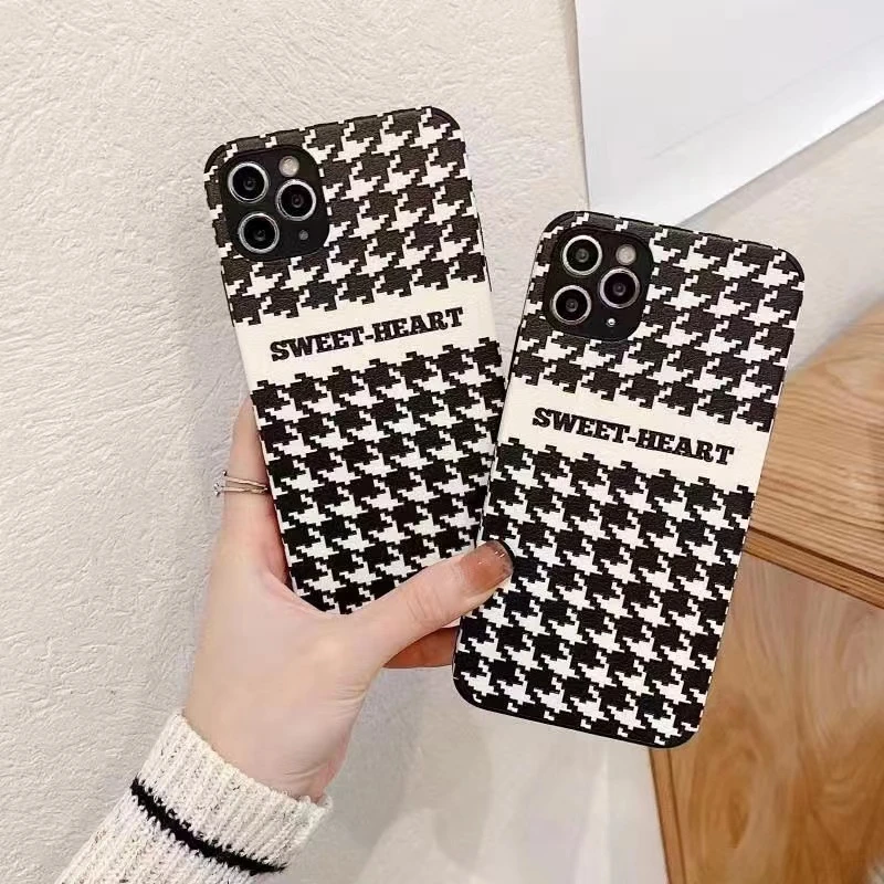 

houndstooth！ Thousand bird pattern mobile phone case, suitable for iPhone 13 iPhone 13pro iPhone 13promax iPhone 12 iPhone 12