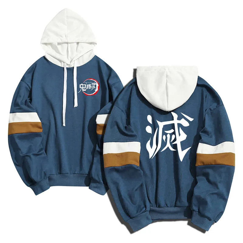 

Anime Demon Slayer Unisex Tanjiro Rengoku Nezuko Hoodie Sweatshirt Print Printing Double Color Hoodies Harajuku Thin Clothing