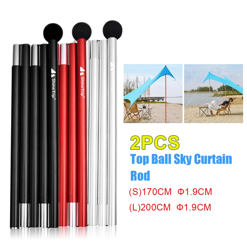 

Outdoor Camping Tent Pole Foldable Tent Support Rods 1.7/2M Beach Shelter Tarp Awning Pole Replacement Poles Camping Accessories