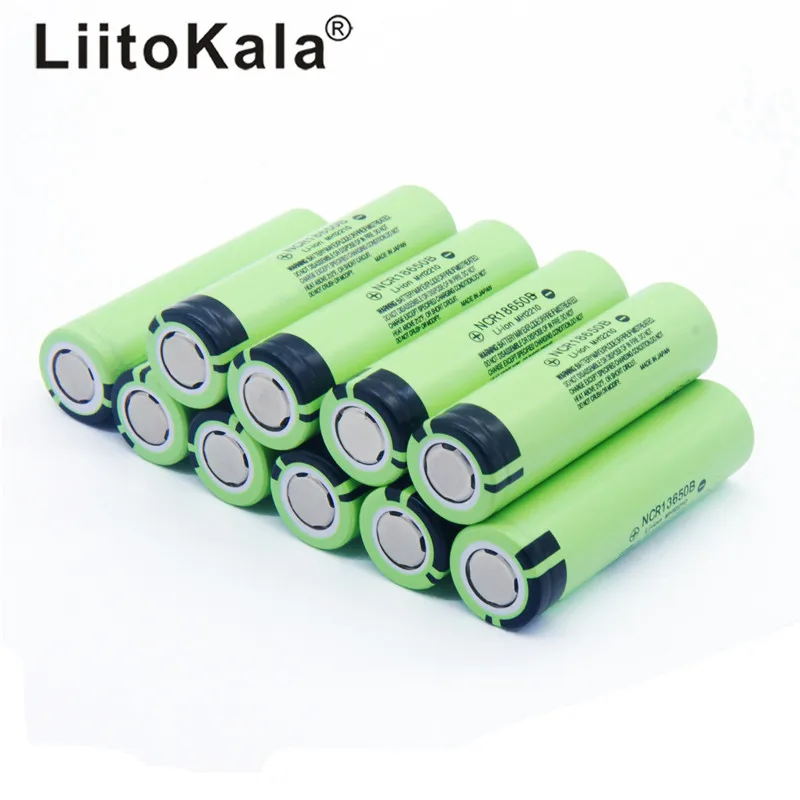 

10 шт./лот LiitoKala Оригинальная батарея 18650 3400 мАч 3,7 в литиевая батарея для panasonic NCR18650B 3,7 в батарея для фонарика