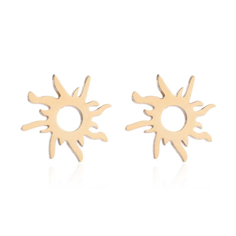 FENGLI ожерелье солнце из нержавеющей стали геометрические массивные ожерелья с