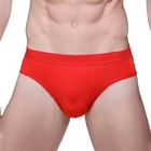 Для мужчин из модифицированного вискозного волокна Нижнее белье Calzoncillos u-образной выпуклостью спереди пикантные Для мужчин s трусы из дышащего и удобного материала однотонные женские трусы дамское белье