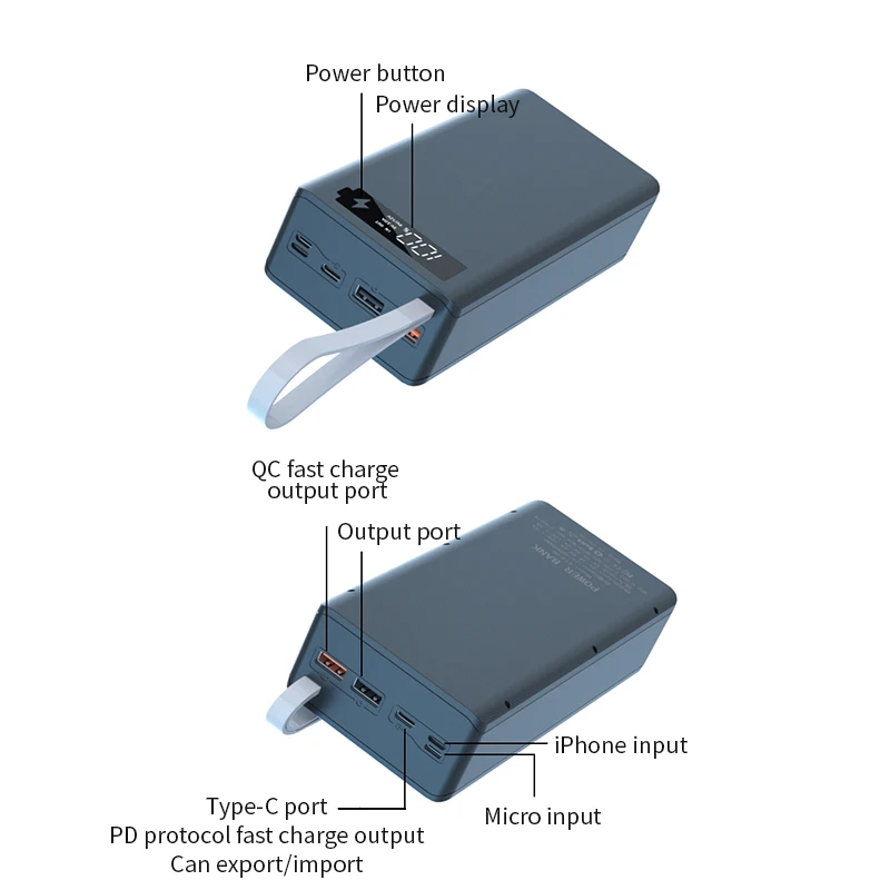 Wireless Charging 14*18650 Fast PD QC3.0 22.5W Welding Free Battery Storage Box  DIY Power Bank Case 18650 Battery Holder Box