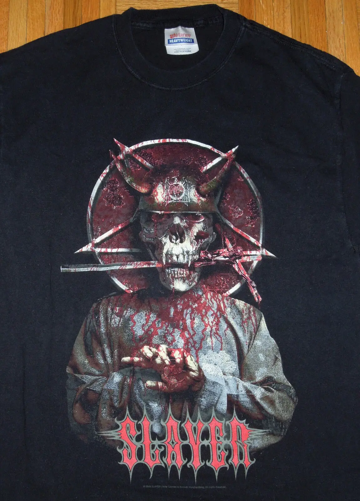 Футболка SLAYER рок-концерт 2007 турнирные даты металлическая лента фестиваль размер