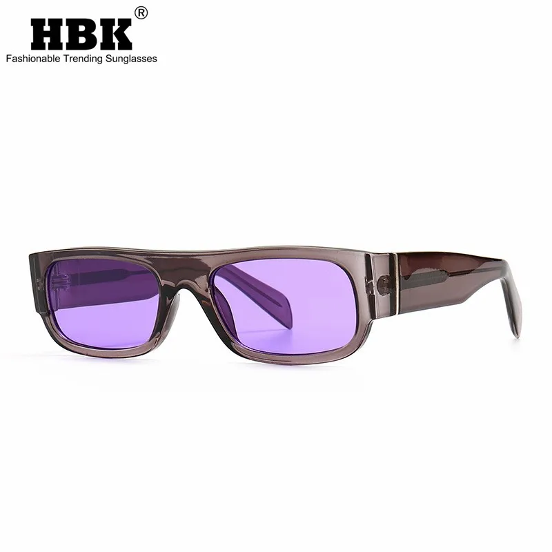 

Квадратные прямоугольные солнцезащитные очки HBK для мужчин и женщин, роскошные брендовые дорожные крутые солнечные очки в винтажном ретро ...