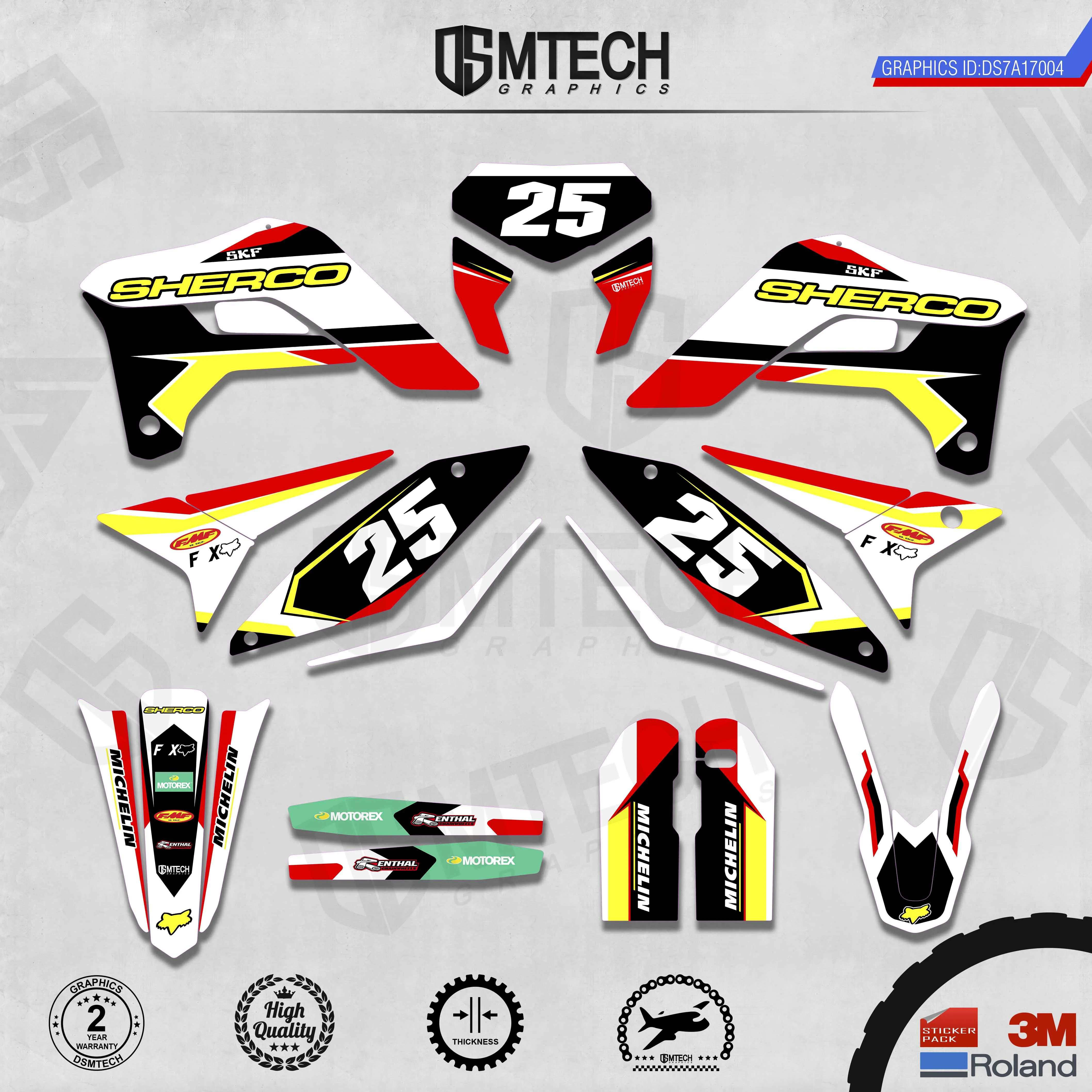 DSMTECH  Custom Team Graphics Decals 3M Stickers Kit For SHERCO Sticker 2017 2018 2019 2020  SE SEF  004