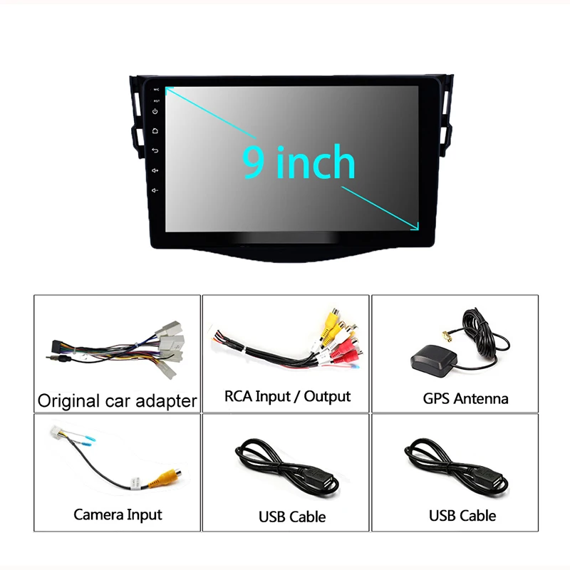 Автомобильный мультимедийный плеер 2 Din для Toyota RAV4 Rav 4 2007 2008 2009 2010 2011 Android
